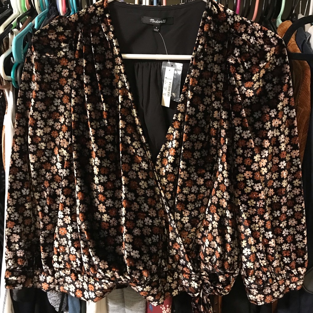 New with tags Velvet wrap top